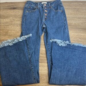 C’est Toi Black Label High-Rise Button Fly Flare Jeans | Size 3 / Waist 25